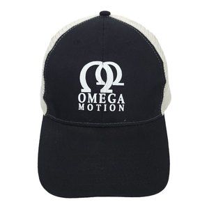 Omega Motion Mesh Strapback Cap Trucker Hat Vitronic Black White